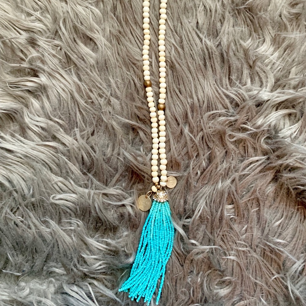 Beaded Tassel Necklace